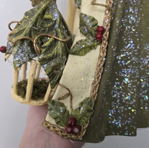 Silvestri Santa Holly Paper Mache Tree Table Topper Christmas Figure *read* - Picture 2 of 16